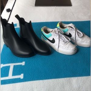 Nike Air forces multi colored/ Target Black rain booties